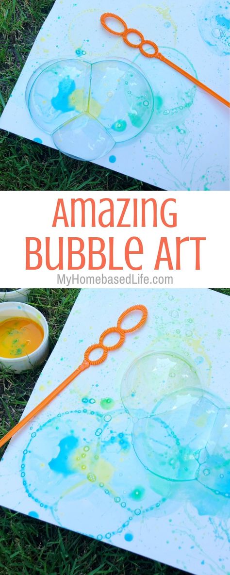 For days when you want to relax at home, the kids can still do this fun Bubble Art Activity. Perfect for all ages and takes mere minutes to set up. #bubbleart #kidsactivity #outdooractivity #kidfun #summer #myhomebasedlife | Kids Activity | Summer Outdoor Activity | Easy Activities for Kids | Bubble Art Ideas | Preschool Activities | Kindergarten Activities | Summer Fun Ideas Play, Pre K, Preschool Outdoor Activities, Preschool Outdoor Games, Outdoor Preschool Activities, Preschool Activities At Home, Kids Activities At Home, Preschool Summer Camp Activities, Preschool Summer Camp
