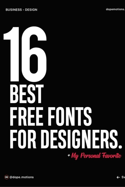 Ux Design, Website Designs, Font For Website, Font Websites, Free Fonts Download Typography, Best Fonts For Logos, Free Fonts For Designers, Free Font Websites, Bold Fonts Free