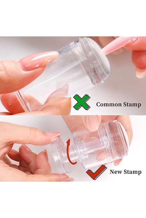 Adjustable Size Silicone Nail Stamper, ANGNYA French Tip Nail Tool with Nail Scraper and Replaceable Stamper Head Latest French Nail Stamper Kit for French Manicure Home DIY Nail Art Salon Art, Diy, Silicone, Nail Stamper, Beauty And Personal Care, Diy Nails, Stampers, Nail Art Diy, Nail Art Salon