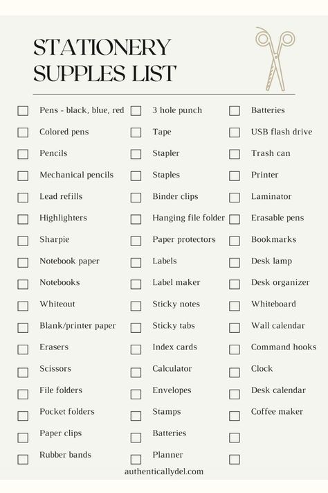 stationery office supplies list Crafts, Office Supplies List, Stationary Organization, Stationary Supplies, Stationary Items, Stationery List, School Supplies Organization, Stationary School, Stationery Items
