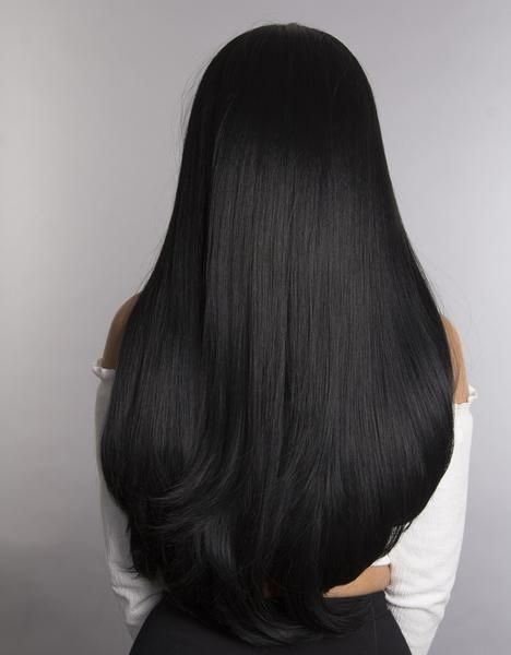 Dyed Hair, Straight Black Hair, Silky Hair, Hair Color For Black Hair, Hair Levels, Long Black Hair, Thick Hair Styles, Long Dark Hair, Curly Hair Styles