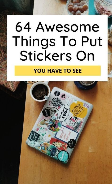 stickers Crafts, Inspiration, Where To Put Stickers Ideas Fun, Cool Things To Do With Stickers, Things To Collect, Ideas For Sticker Collection, Things To Decorate With Stickers, Places To Put Stickers Ideas, Display Stickers Ideas