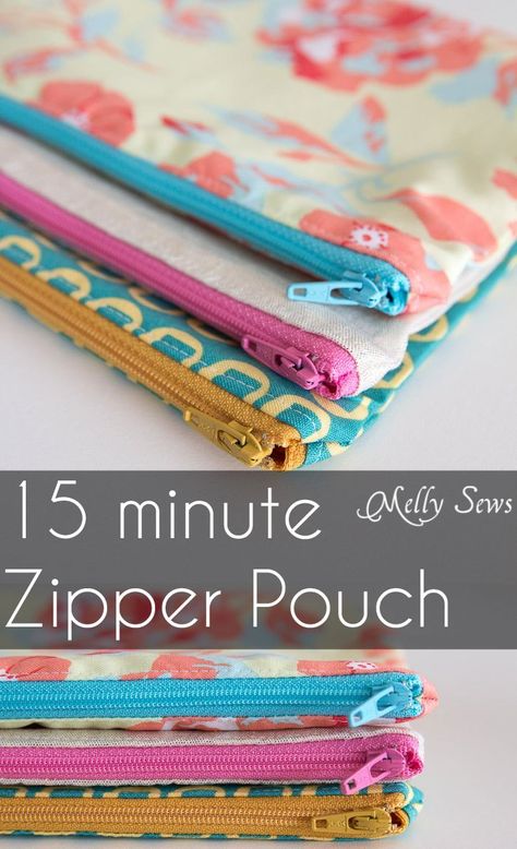 Sew a Zipper Pouch Tutorial - The Daily Seam Diy, Sewing Projects, Patchwork, Sew Ins, Sewing Tutorials, Sewing Hacks, Sewing Projects For Beginners, Sewing For Beginners, Sewing Crafts