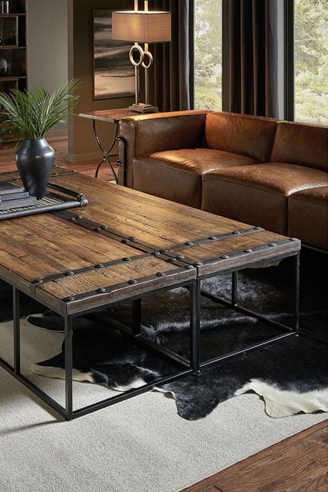 Home Décor, Rooms Home Decor, Industrial Chic, Industrial, Interior, Vintage Industrial Furniture, Industrial Style Coffee Table, Industrial Coffee Table, Modern Industrial Coffee Table