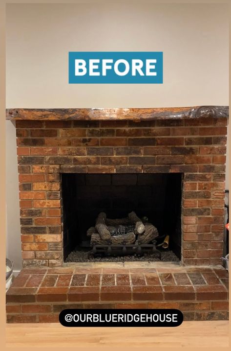 We recently moved into a new house and the fireplace was not our style. If you’re considering a brick fireplace makeover DIY, then you probably know what I’m talking about. A fireplace can be a beautiful focal point in a living room, but outdated brick fireplaces tend to be more of an eyesore. #fireplace #diy Fireplace Remodel, Fireplace Makeover, Fireplace Redo, Fireplace Tile Surround, Brick Fireplace Makeover, Stone Fireplace Makeover, Fireplace, Brick Fireplace Redo, Fireplace Tile