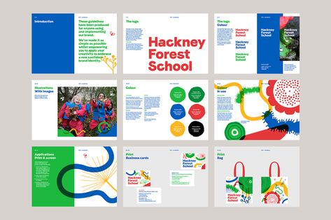 New Graphic Identity for Hackney Forest School by Spy — BP&O Web Design, Brochure Design, Design, Layout, Identity Design, Brand Guidelines Design, Presentation Design, Education Design, Brand Guidelines Book