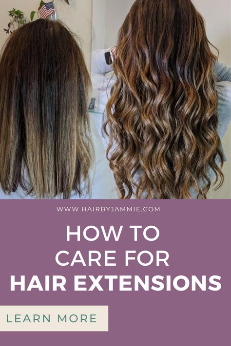 As a Jacksonville Hair Stylist I have installed many tape-in hair extensions and sew-in weft hair extensions and I want to share 3 top mistakes to avoid with your hair extensions to keep them looking their best for longer. Check it out here! Extensions, Tips For Dry Hair, Extensions For Thin Hair, Hair Extension Care, Invisible Hair Extensions, Clip In Hair Extensions, Weft Hair Extensions, Hair Extensions For Short Hair, Tape In Hair Extensions
