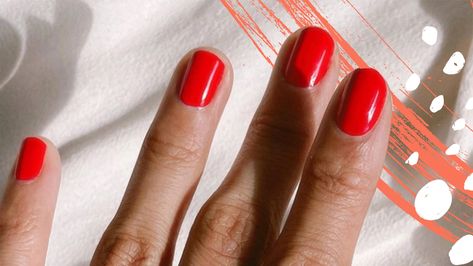 The Best Red Nail Polish Colours Of All Time | Glamour UK Red Nail Varnish, Bright Red Nails, Essie Pink Nail Polish, Bright Red Nail Polish, Opi Red Nail Polish, Red Nail Polish Colors, Opi Nail Polish Colors, Red Nail Polish Stain, Red Nail Polish