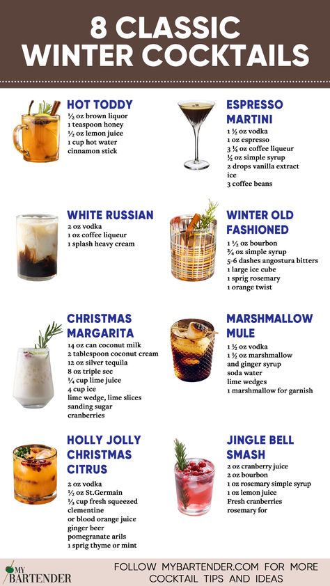 Winter Cocktails Dessert, Wines, Margaritas, Smoothies, Winter Vodka Cocktails, Holiday Drinks Alcohol, Holiday Alcoholic Drinks, Winter Drinks Alcoholic, Holiday Drinks Alcohol Christmas