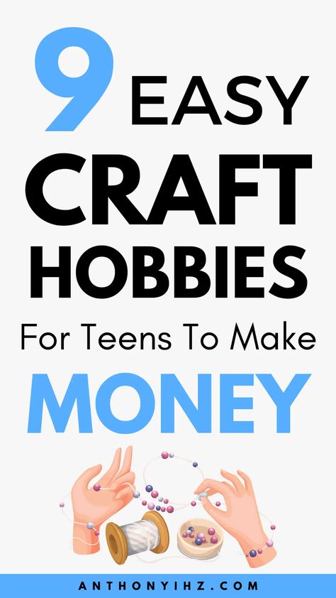 What are hobbies that make money for teenagers? Do you want to know how to start making money from your hobby as a teen? In this post, you will learn the best fun hobbies for teens that make money, plus easy ways to make money with your hobbies as a teenager. Check out these 9 creative hobbies that make money for teens, and simple ways for teenagers to make money online Ideas, Making Money Teens, Hobbies That Make Money, How To Make Money, Hobbies For Women, Way To Make Money, Diy For Teens, Skills To Learn, Earn Money Online