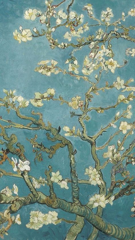 Collage, Hoa, Resim, Ilustrasi, Kunst, Flower Wallpaper, Bunga, Gogh, Blue Art