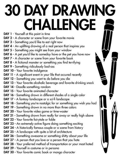 People, Drawing Tips, Manga, 30 Day Drawing Challenge, 30 Day Art Challenge, Drawing Challenge, Creative Drawing Prompts, Sketch A Day, Drawing Exercises