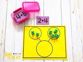 Introducing Addition in Kindergarten with Number Bonds Minions, Humour, First Grade Maths, Kindergarten Math Numbers, Addition Kindergarten, Number Sense Kindergarten, Kindergarten Addition, Teaching Addition, Math Centers Middle School