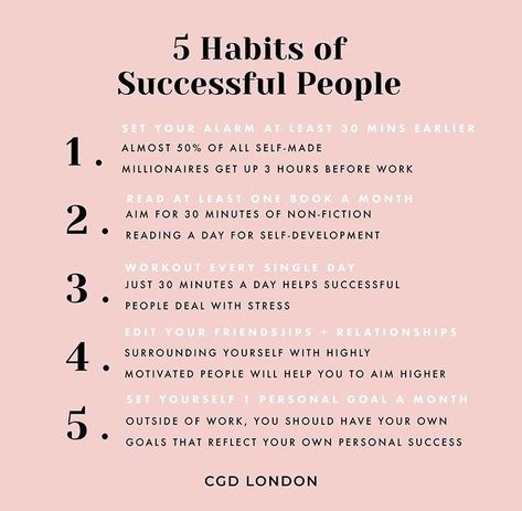 Cgd London, Inspirerende Ord, Self Made Millionaire, Beste Mama, Habits Of Successful People, Positive Self Affirmations, Mental And Emotional Health, Self Care Activities, Good Habits