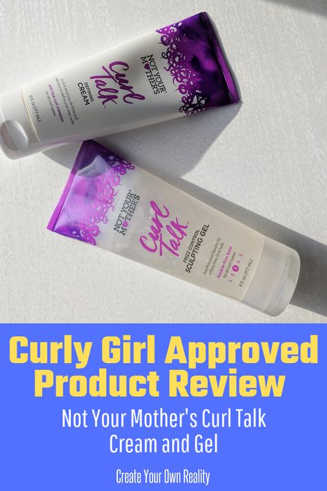 If you follow the Curly Girl Method and are on the hunt for new curly girl approved products, check out this review of the Not Your Mother’s Curl Talk Curl Defining Cream and Sculpting Gel! See if they can help your naturally curly hair! Naturally Curly, Natural Curls, Curl Defining Cream, Natural Hair Care, Hair Advice, Curly Hair Care, Hair Kit, Curly Girl Method, Healthy Hair