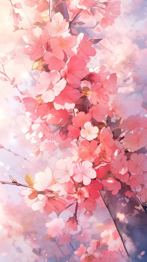 Art of cherry blossoms Pink, Cherry Blossoms, Cherry Blossom Pictures, Cherry Blossom Wallpaper, Cherry Blossom, Cherry Blossom Painting, Cherry Blossom Drawing, Lovely Flowers Wallpaper, Dreamy Art