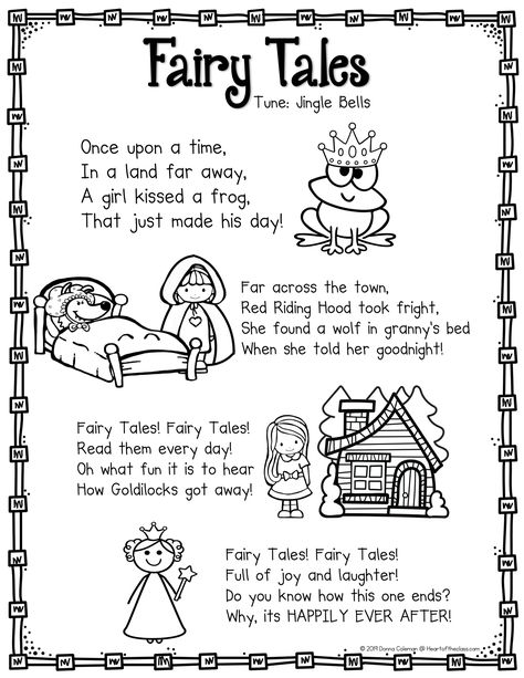 Fairy Tales Song: free download! A sun addition to a Fairy Tales unit. Students will love this song! A perfect addition to Poetry notebooks. Art, Fairy Tales, Pre K, Reading, Fairy Tale Activities, Fairy Tales Kindergarten, Fairy Tales Unit, Fairy Tale Stories, Popular Fairy Tales