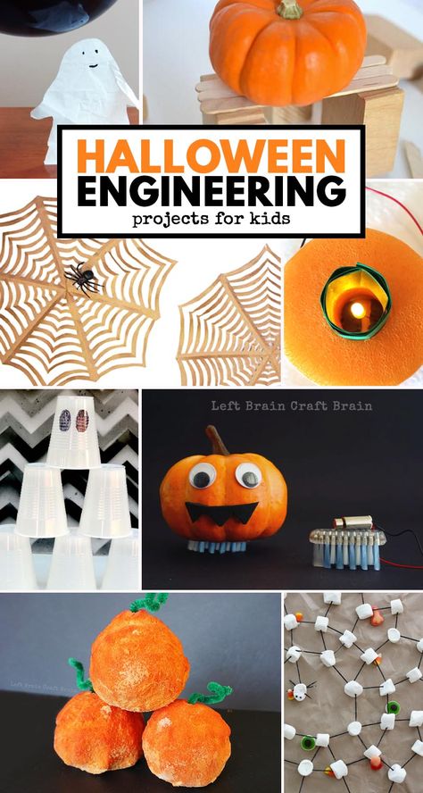 Pumpkins, ghosts, & spiders, oh my! Make your fall educational & fun with these Halloween Engineering Projects for Kids. STEM activities get fun & festive! Halloween Crafts, Halloween, Pre K, Ornament, Halloween Science Activities, Halloween Activities For Kids, Halloween Science, Halloween Activities, Halloween Crafts For Kids