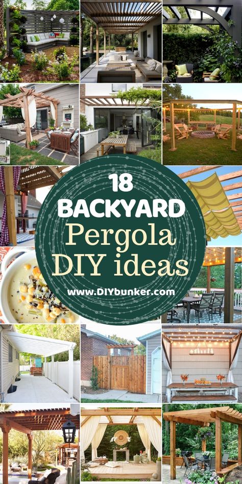 Back Garden Landscaping, Decks, Backyard Diy Projects, Backyard Pergola, Backyard Patio, Backyard Patio Designs, Backyard Landscaping, Backyard Landscaping Designs, Outdoor Pergola