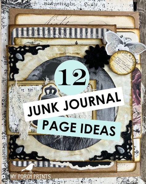 Junk Art, Junk Journal, Mini Albums, Journal Pages, Journal Covers Diy, Diy Journal Books, Homemade Journal, Journal Paper, Diy Journal