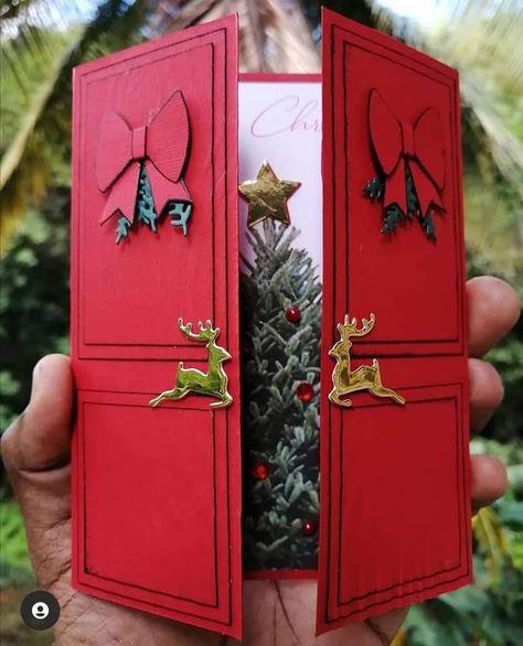 Gate fold Christmas door card Christmas Greetings, Christmas Cards, Natal, Cards, Xmas Cards, Christmas Greeting Cards, Christmas Card Design, Christmas Greeting Cards Diy, Stamped Christmas Cards