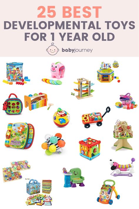 Do you know that the toys can also be an educational tools for your kids development process? Here's a list of 25 learning toys you can prepare for your kids! Check it out! Toys, Play, Montessori, Baby Learning Toys, Educational Baby Toys, Baby Learning, Toys For 1 Year Old, Developmental Toys, Educational Toys For Toddlers