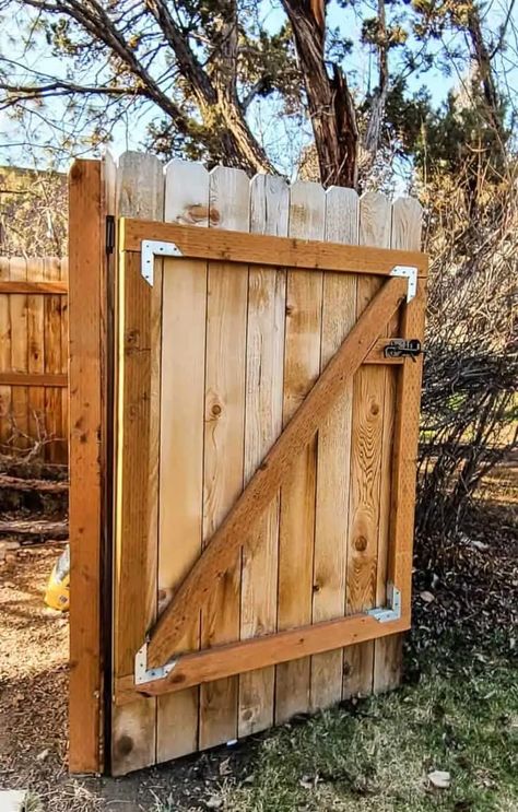 Wooden Fence Gate, Wooden Fence, Building A Wooden Gate, Wooden Gate Plans, Wooden Gates, Wood Fence Gates, Wood Fence, Wood Gate, Building A Fence