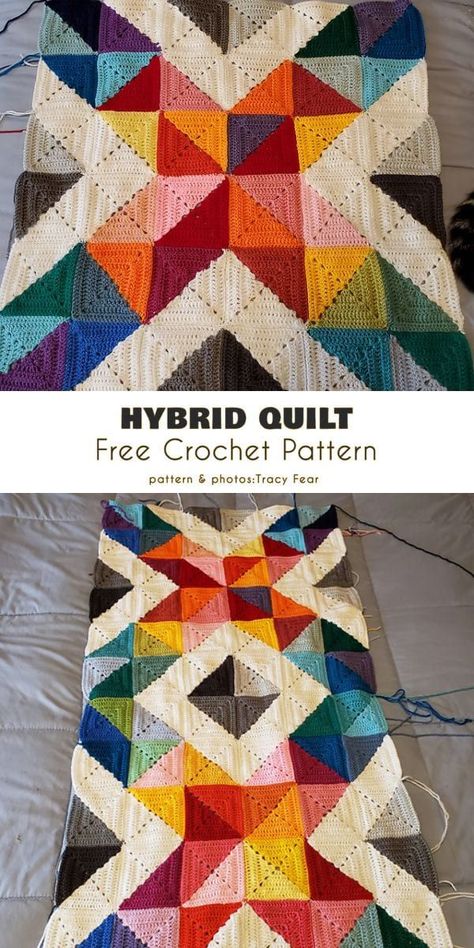 Amazing Quilt Free Crochet Patterns | Your Crochet | Bloglovin’ Patchwork, Quilting Patterns, Quilt Squares Patterns, Quilt Pattern Ideas, Quilt Patterns, Quilt Crochet, Quilt Crochet Blanket, Patchwork Quilts, Crochet Quilt