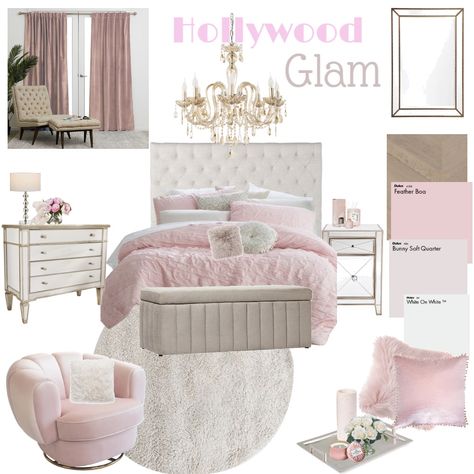 Glam Bedroom Decor Pink, Glam Bedroom Decor, Glam Room, Glam Guest Bedroom, Vintage Glam Bedroom, Hollywood Bedroom Decor, Glam Bedroom, Vintage Glam Bedroom Ideas, Glam Bedroom Ideas