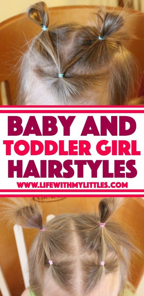 Toddler Hairstyles Girl, Infant Hairstyles, Toddler Hair, Easy Little Girl Hairstyles, Easy Toddler Hairstyles, Cute Toddler Hairstyles, Kids Hairstyles