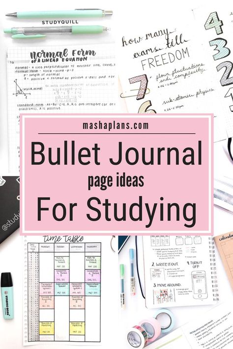 There are many ways to use Bullet Journal! One way Bullet Journal can help you is with planning and monitoring your study life. Check these spread ideas to see how to create studying related pages. #bujo #bulletjournal #backtoschool Planners, Organisation, Bullet Journal How To Start A, Bullet Journal Student, Bullet Journal Weekly Spread, Study Planner, Organization Bullet Journal, Bullet Journal School, Bullet Journal Hacks