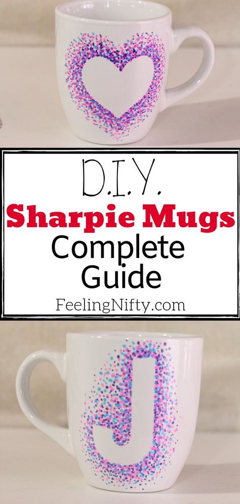 Crafts, Diy, Mugs, Diy Sharpie Mug, Diy Crafts For Gifts, Diy Mugs, Craft Gifts, Easy Diy Gifts, Diy Sharpie
