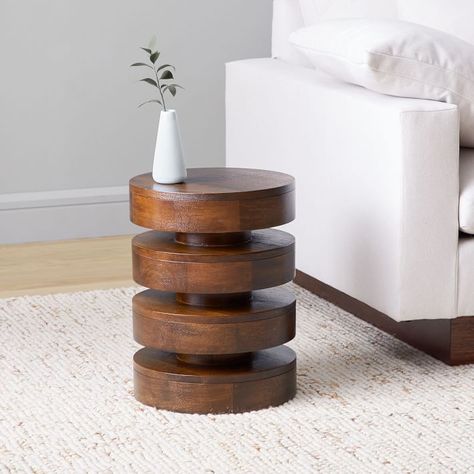 Side Table Wood, Coffee Table Design, End Tables, Side Table, Accent Side Table, Table Design, Rustic Side Table, White Side Tables, Table