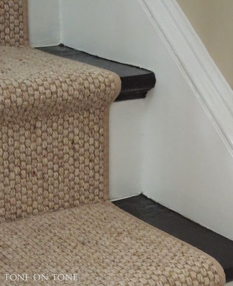 Layout, Sisal Stair Runner, Entryway Stairs, Staircase Runner, Black Stairs, Stair Makeover, Flooring For Stairs, Beautiful Stairs, Staircase Decor