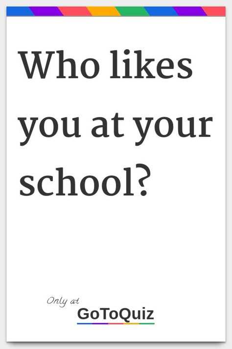 "Who likes you at your school?" My result: Someone Who Lives Close To You Prom, Asking Someone Out, Signs Guys Like You, Getting To Know Someone, Know Who You Are, Buzzfeed Personality Quiz, Quizzes For Fun, Fun Quizzes, Someone Like You Quotes