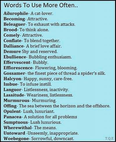 Words To Use More Often | Good vocabulary words, Writing words, Learn ... English, Words To Use, Interesting English Words, Uncommon Words, Good Vocabulary Words, English Words, English Vocabulary Words, Unique Words Definitions, Unusual Words