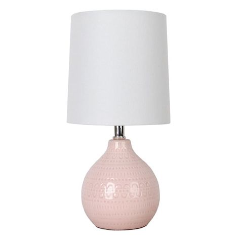 12in. Pink Ceramic Mini Accent Lamp Pink, Products, Girly Nursery, Pink Nursery, Girls Lamp, Pink Vase, Dorm Decorations, Pink Accents, Pink Ceramic