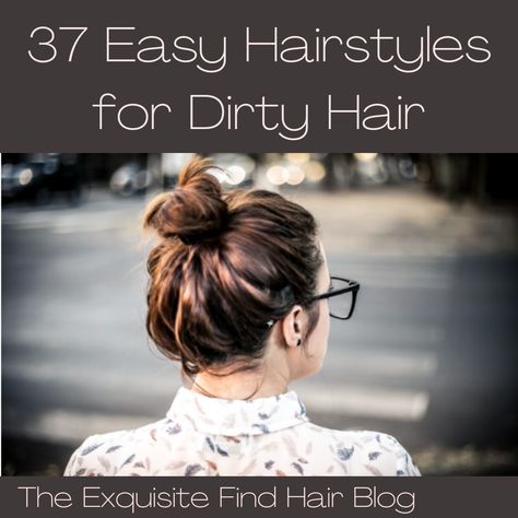 Hair Styles For Dirty Hair Quick, Easy Hairstyles For Medium Hair, Easy Hairstyles For Long Hair, Quick Work Hairstyles, Dirty Hairstyles Long, Easy Work Hairstyles, Greasy Hair Hairstyles, Hairstyles For Thin Hair, Easy Lazy Hairstyles