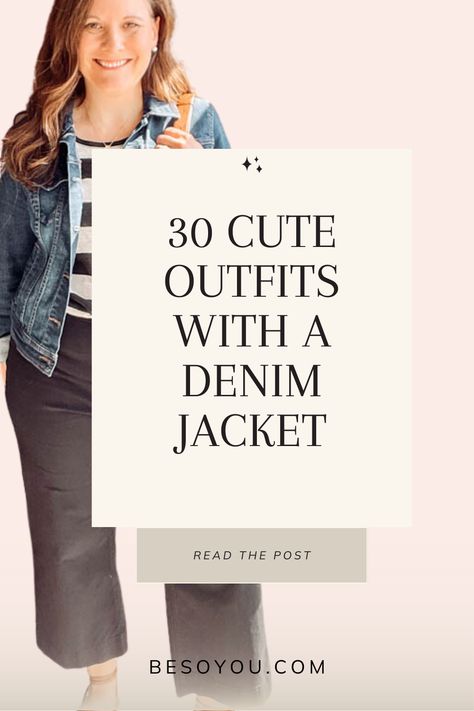See 30 casual and dressy jean jacket outfits for cold and warm weather. Discover all the different ways you can wear your denim jacket. Casual, Denim, Jeans, Outfits, Capsule Wardrobe, Best Jean Jackets, Jean Jacket With Jeans, Denim Jean Jacket Outfits, Jean Jacket Outfits For Work
