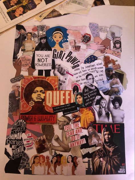 Poster, women power, feminist poster, girl power, women rights, collage, poster art, Feminist Art, Art, Design, Posters, Collage, Feminism Poster, Women Empowerment Project, Feminist, Quote Collage