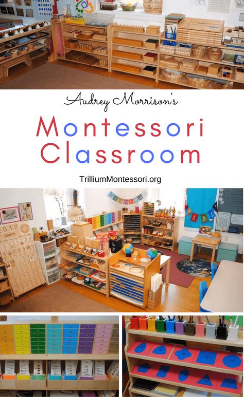 Take a look at what's on the shelves in Audrey's Montessori classroom: Language, Sensorial, Math, and Cultural inspiration for your Montessori environment. Montessori, Pre K, Montessori Toddler, Montessori Classroom Layout, Montessori Reading Corner, Montessori Homeschool, Preschool Rooms, Montessori Classroom, Kindergarten Classroom