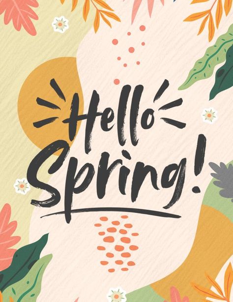 Get your whole church family excited about spring with this Hello Spring Church Flyer that features a cheery, pastel-colored design of flowers and leaves, perfect to kick off the spring season. Seasons Posters, Hello Spring, Spring Sale, Spring Logo, Spring Season, Spring Design, Spring Design Graphic, Spring Challenge, Spring Party