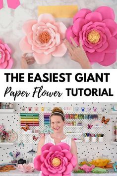 Origami, Paper Flowers, Tissue Paper Flowers, Floral, Diy, Paper Flower Patterns, Large Paper Flowers Diy Templates, Paper Roses, Paper Flowers Craft