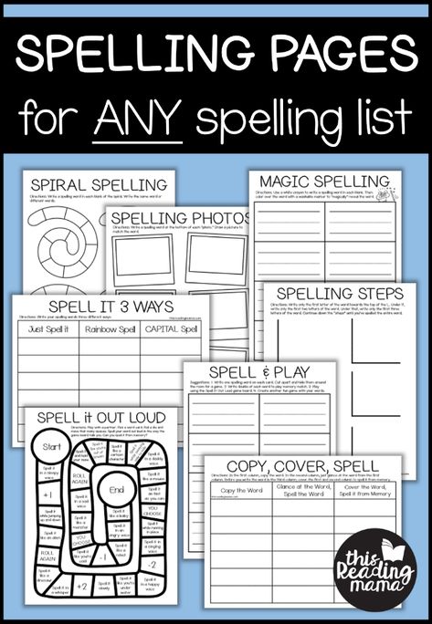 English, Daily 5, Pre K, Grade 3 Spelling Words, Spelling Centers, Spelling Homework, Spelling Word Activities, Spelling Resources, Spelling Help
