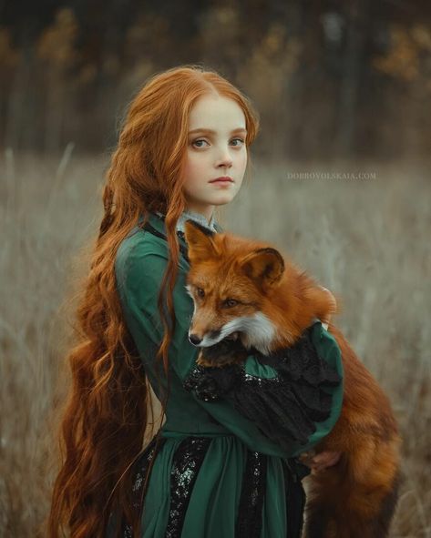 The Incredible Bond Between Animals And People In The Magical Photography Of Anastasiya Dobrovolskaya (99 Pics) Cosplay, Red Hair, Portrait, Pose, Beautiful, Poses, Persona, Beautiful People, Fotos