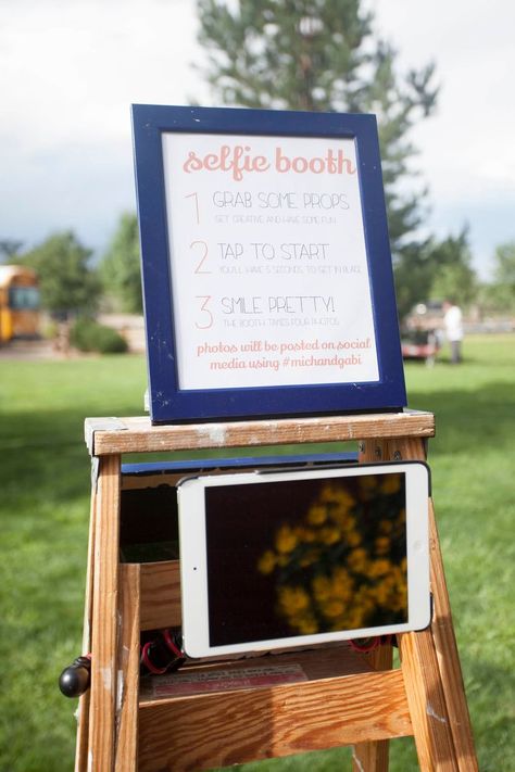 We Love These Inexpensive Photo Booth Alternatives  | TheKnot.com Photo Booth Alternative, Diy Party Photo Booth, Ipad Photo Booth, Diy Photobooth, Diy Wedding Photo Booth, Booth Diy, Easy Tricks, Wedding Photo Booth Props, Photo Booth Sign
