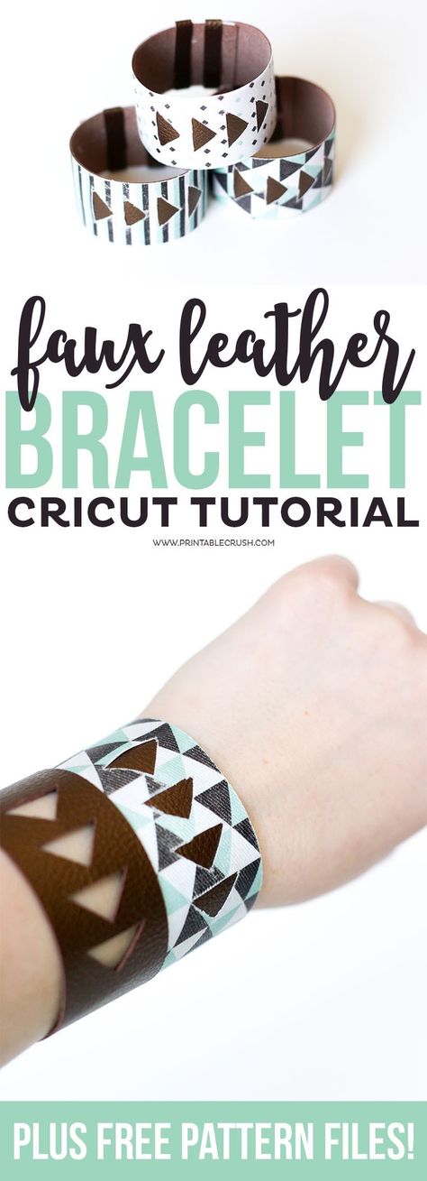 Follow this Cricut Tutorial to make this Faux Leather Bracelet. It's the EASIEST way to create a gorgeous piece of DIY jewelry! Boho, Patchwork, Jewellery Making, Diy Jewellery Making, Diy Jewellery, Bijoux, Diy Bracelets, Diy Jewelry Making, Faux Leather Bracelets