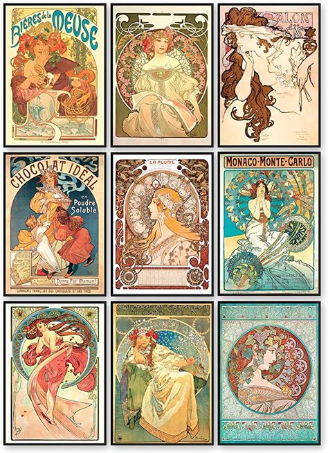 Vintage Posters, Art Deco, Vintage, Art Nouveau, Alphonse Mucha, Art Deco Posters, Art Nouveau Poster Vintage, Art Deco Wall Art, Alphonse Mucha Art