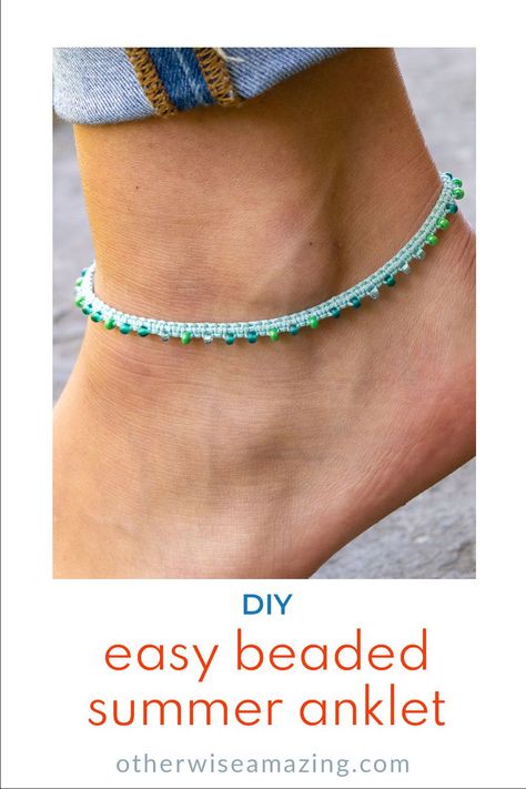Bijoux, Bracelets, Crochet, Diy Bracelets With String, Beaded Anklets, Diy Bracelets Easy, Beaded Ankle Bracelets, Anklets Diy, Handmade Anklets