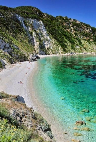 Tuscany’s Elba Island is home to many gorgeous beaches, but Sansone might just top the list. Tuscany Italy, Tuscany, Destinations, Islands, Most Beautiful Beaches, Elba Island, Island Vacation, Luxury Beach, Places To Visit